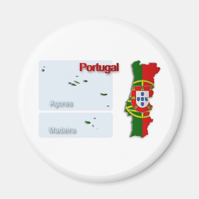 Imã Mapa de Sinalizador de Portugal_2 (Frente)