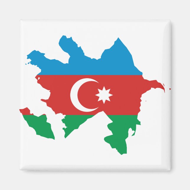 Imã Mapa de Sinalizador do Azerbaijão AZ (Frente)
