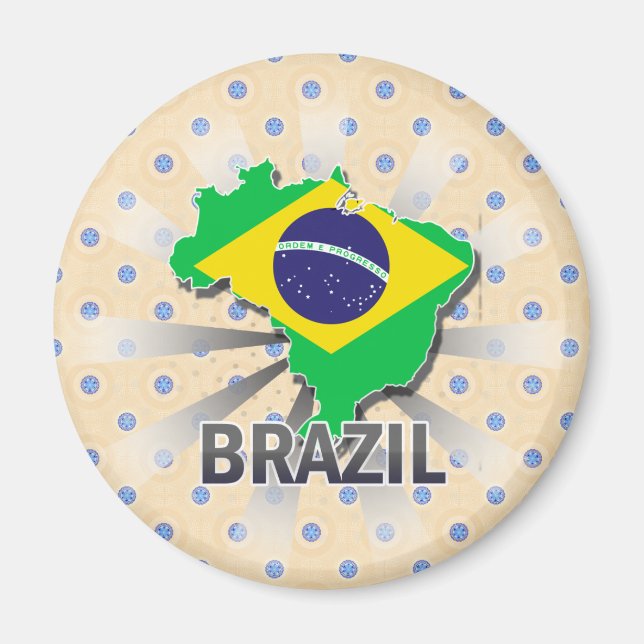 Imã Mapa de Sinalizador do Brasil 2.0 (Frente)