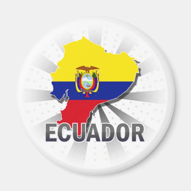 Imã Mapa de Sinalizador do Equador 2.0 (Frente)