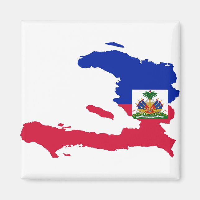 Imã Mapa de Sinalizador do Haiti HT (Frente)