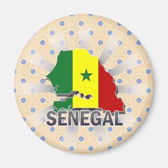 Imã Mapa de Sinalizador do Senegal 2.0 (Frente)
