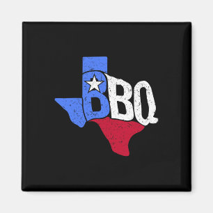 Imã Mapa De Sinalizador E Byrbecue Do Estado Do Texas