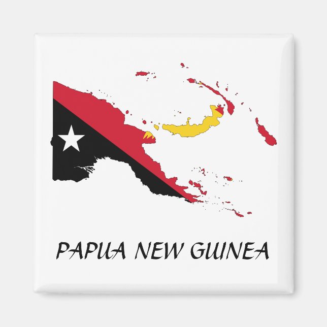 Imã Mapa de Sinalizador Papua NewGuine (Frente)