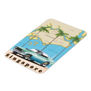 Ímã mapa de Singapura