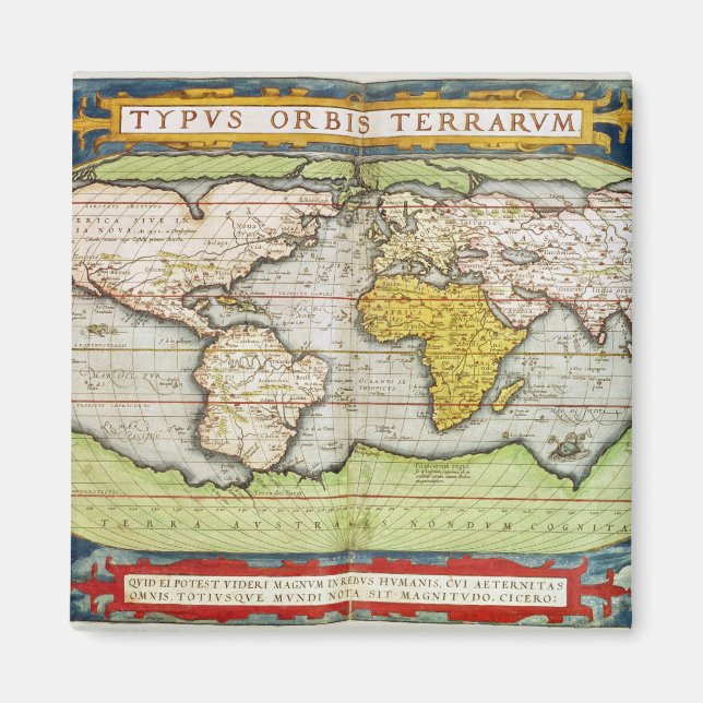 Imã Mapa de Sir Francis Drake (Frente)