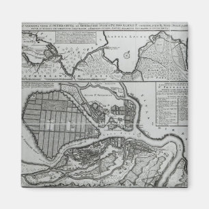 Imã Mapa de St Petersburg, c.1750