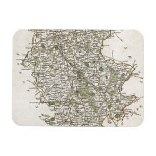 ÍMÃ MAPA DE STAFFORDSHIRE, 1793