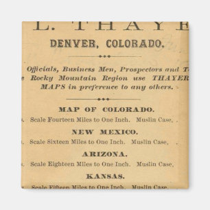 Imã Mapa de Thayer do Colorado