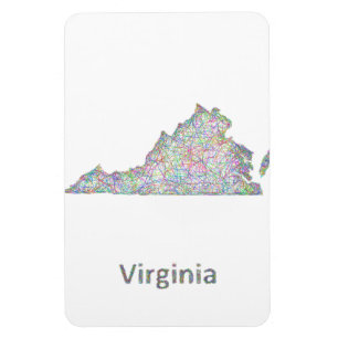 Ímã Mapa de Virgínia