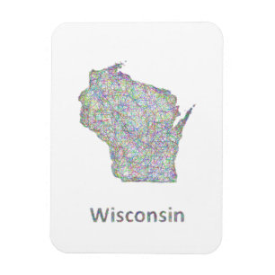 Ímã Mapa de Wisconsin