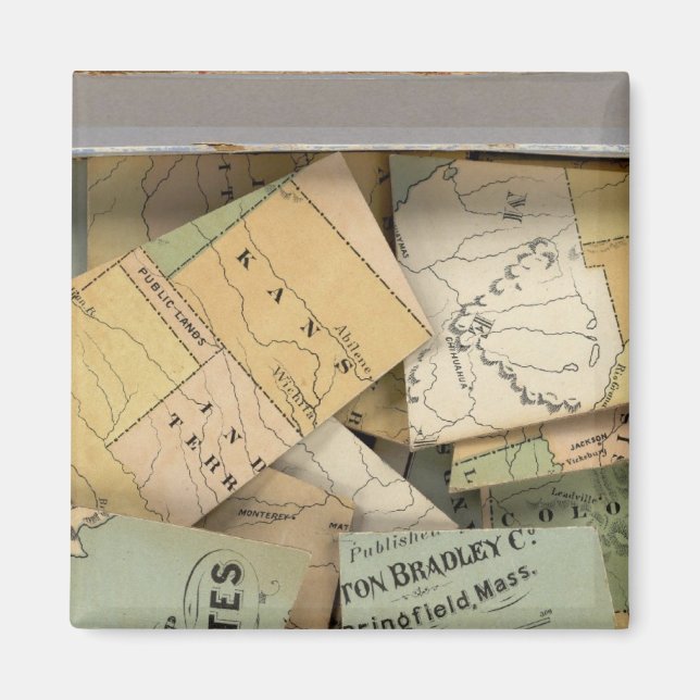 Imã Mapa Dissecado, Estados Unidos da América (Frente)