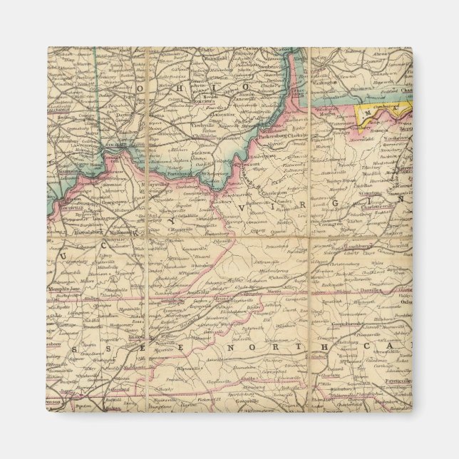 Imã Mapa do assento da guerra civil na América (Frente)
