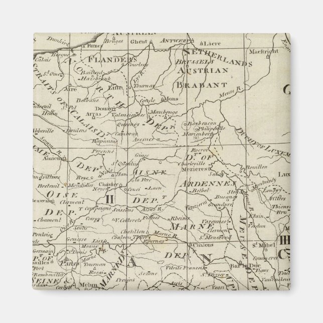 Imã Mapa do assento da guerra na França (Frente)