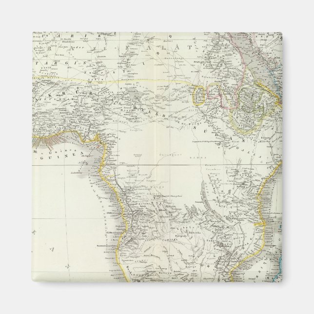 Imã Mapa do Atlas Africano (Frente)