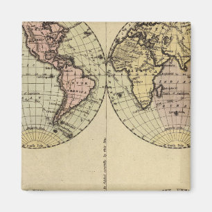 Imã Mapa do Atlas Colorido dos Hemisférios