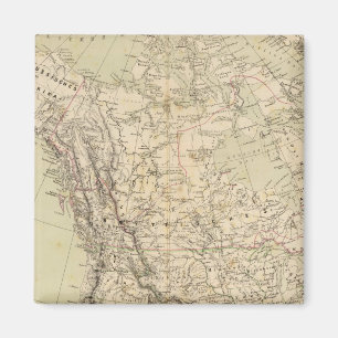 Imã Mapa do Atlas da América do Norte mostrando tribo