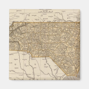Imã Mapa do Atlas da Carolina do Norte
