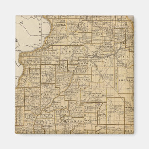 Imã Mapa do Atlas de Illinois