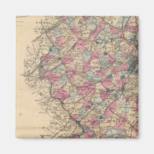 Imã Mapa do Atlas de Nova Jersey