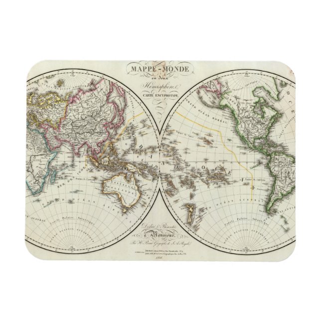 Ímã Mapa do Atlas de Paris (Horizontal)