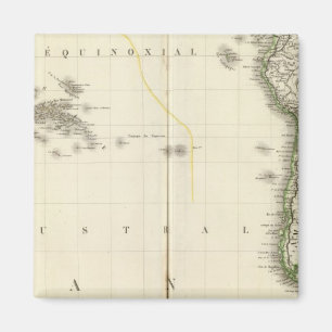 Imã Mapa do Atlas do Oceano Pacífico