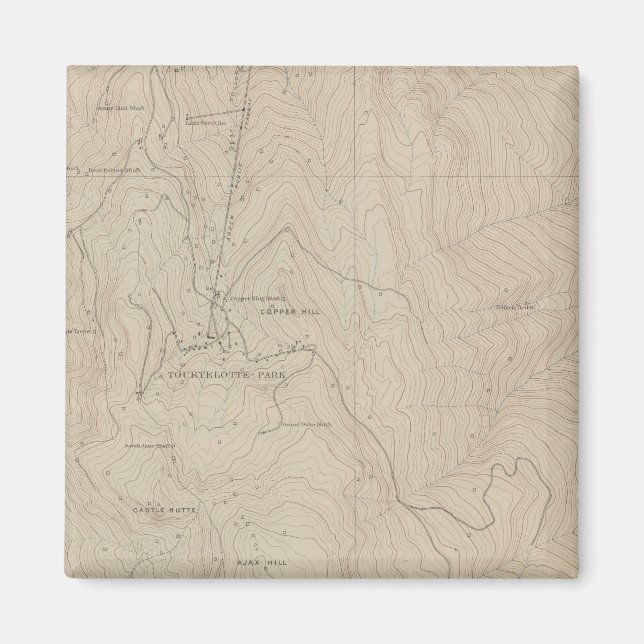 Imã Mapa do Atlas Especial do Parque Tourtelotte (Frente)
