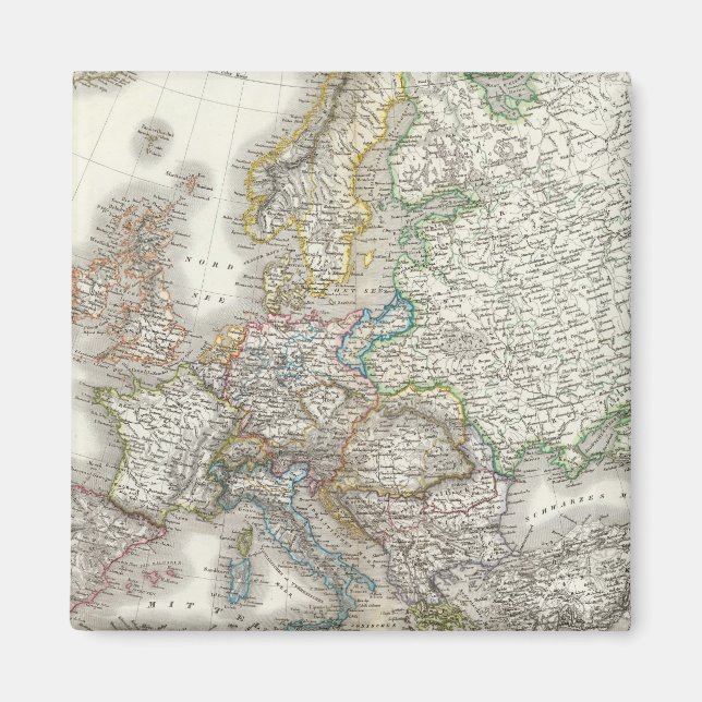 Imã Mapa do Atlas Europa (Frente)