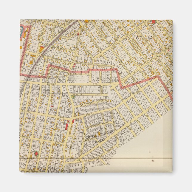 Imã Mapa do Atlas Mt Vernon (Frente)