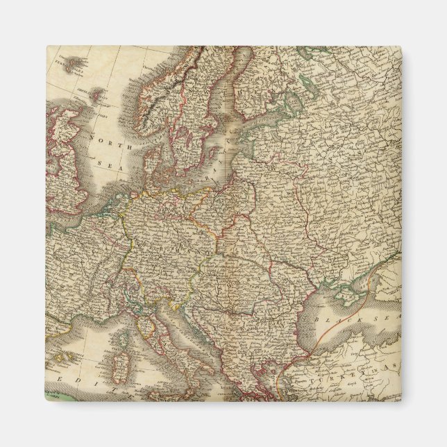 Imã Mapa do Atlas na Europa (Frente)