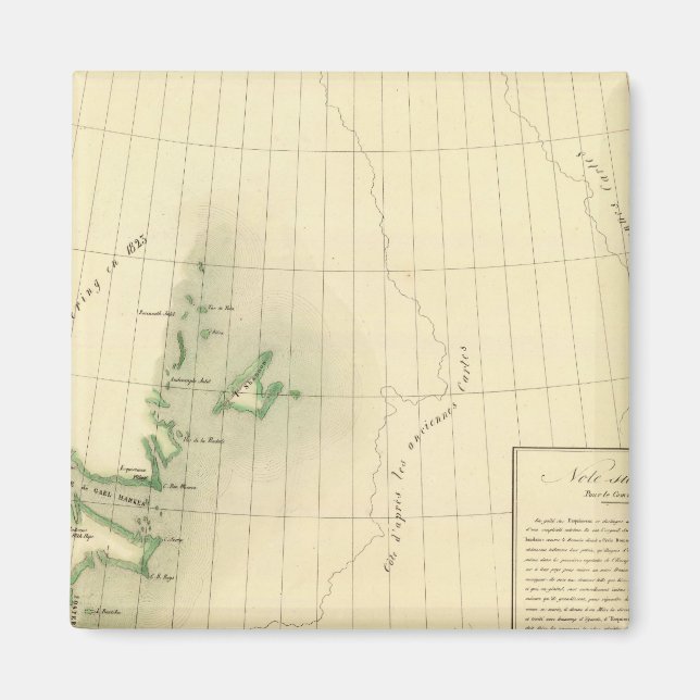 Imã Mapa do Atlas na Gronelândia (Frente)