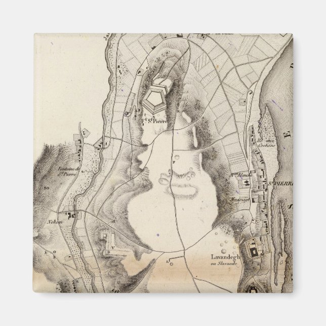 Imã Mapa do Atlas Pierre Plateau da rua (Frente)