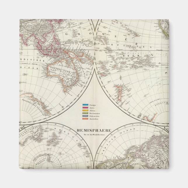 Imã Mapa do Atlas Planiglob der Erde (Frente)