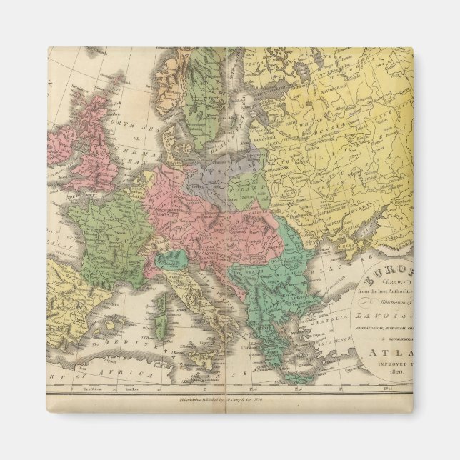 Imã Mapa do Atlas Religioso da Europa (Frente)