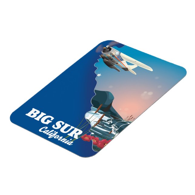 Ímã Mapa do Big Sur California (Left Side)