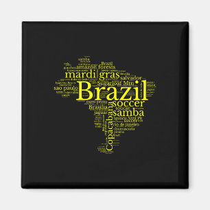 Imã Mapa do Brasil Futebol Brasileiro Copacana Brasil 