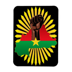 Ímã Mapa do Burkina Faso, Bandeira e Resistência à Rev