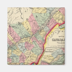 Imã Mapa Do Canadá Para Leste Em Países