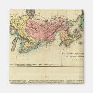 Imã Mapa Do Canadá Superior E Inferior