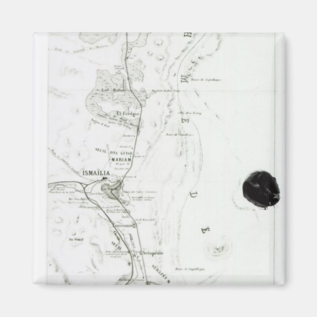 Imã Mapa do Canal do Suez, c.1869 (Frente)