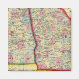 Imã Mapa Do Condado Da Geórgia E Do Alabama