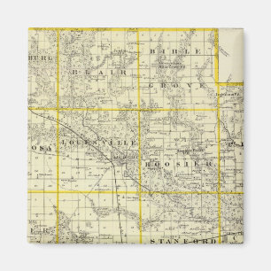Imã Mapa do Condado de Clay, Flora e Louisville
