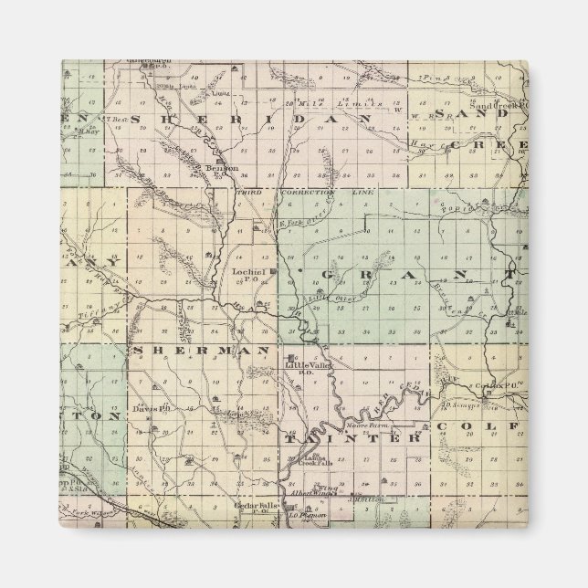 Imã Mapa do Condado de Dunn, Estado de Wisconsin (Frente)