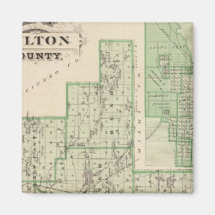 Imã Mapa do Condado de Fulton com Rochester, Fulton Co