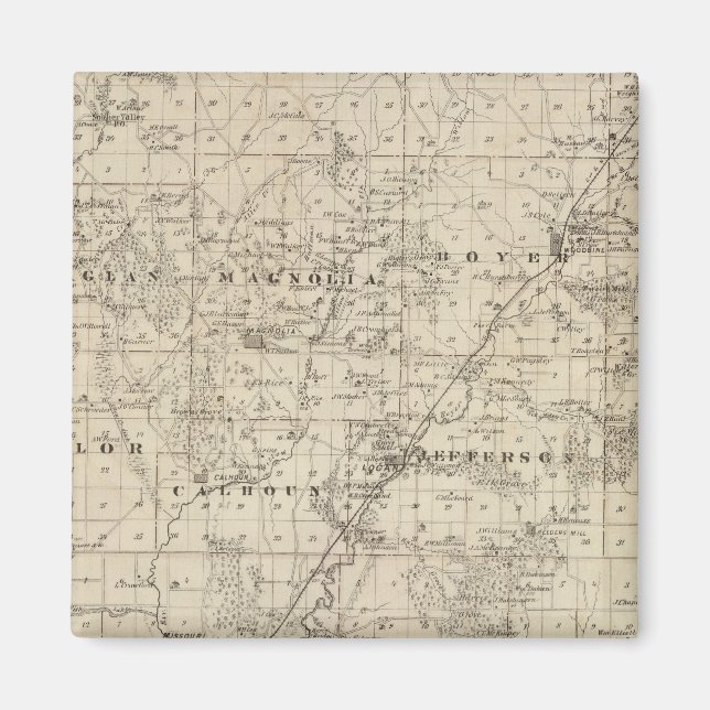 Imã Mapa do Condado de Harrison, Estado de Iowa (Frente)