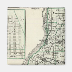 Imã Mapa do condado de Henderson e Oquawka
