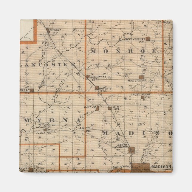 Imã Mapa do Condado de Jefferson (Frente)