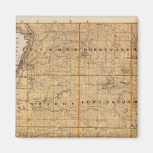 Imã Mapa do Condado de Le Sueur, Minnesota