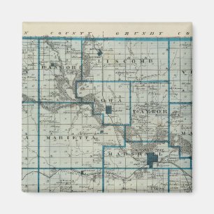 Imã Mapa do Condado de Marshall, Estado de Iowa