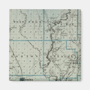 Imã Mapa do condado de Monona, Estado de Iowa 2